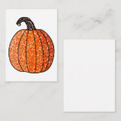 Glitzer Pumpkin Mitteilungskarte (Vorne/Hinten)