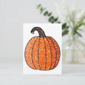 Glitzer Pumpkin Postkarte (Stehend Vorderseite)