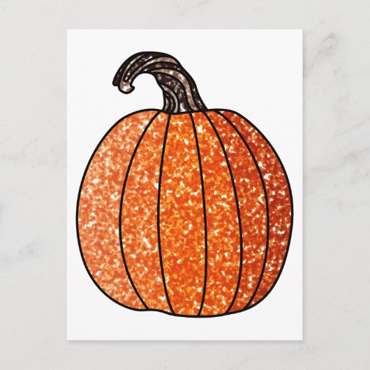 Glitzer Pumpkin Postkarte (Vorderseite)