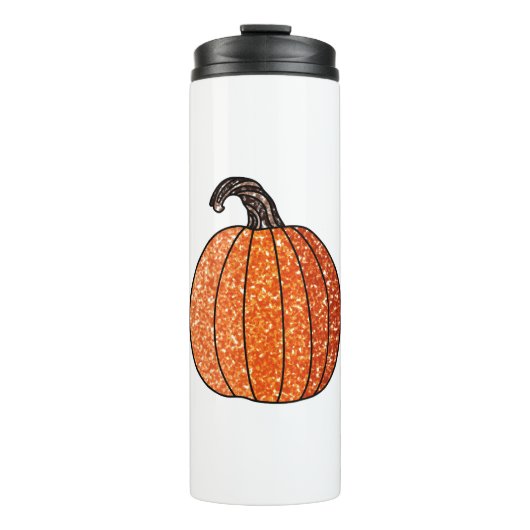 Glitzer Pumpkin Thermosbecher (Vorderseite)