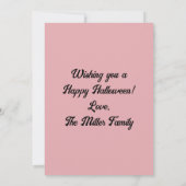 Glitzer Pumpkins Halloween-Grußkarte Einladung (Rückseite)