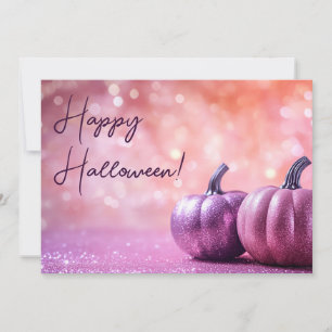 Glitzer Pumpkins Halloween-Grußkarte Einladung
