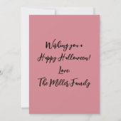 Glitzer Pumpkins Halloween-Grußkarte Einladung (Rückseite)