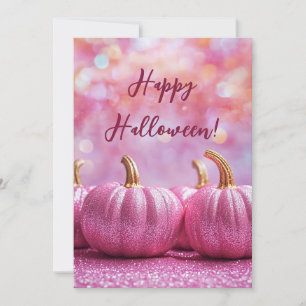 Glitzer Pumpkins Halloween-Grußkarte Einladung
