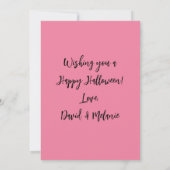 Glitzer Pumpkins Halloween-Grußkarte Einladung (Rückseite)