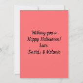 Glitzer Pumpkins Halloween-Grußkarte Einladung (Rückseite)