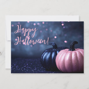 Glitzer Pumpkins Halloween-Grußkarte Einladung