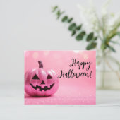 Glitzer Pumpkins Halloween-Grußkarte Postkarte (Stehend Vorderseite)