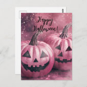 Glitzer Pumpkins Halloween-Grußkarte Postkarte (Vorne/Hinten)