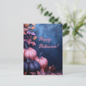 Glitzer Pumpkins Halloween-Grußkarte Postkarte (Stehend Vorderseite)