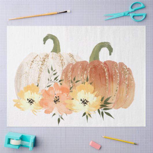 Glitzer Pumpkins Serie Design 25 Seidenpapier (Basteln)