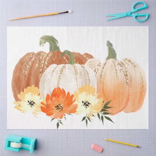 Glitzer Pumpkins Serie Design 27 Seidenpapier (Basteln)