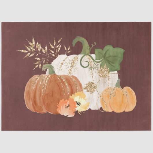 Glitzer Pumpkins Serie Design 3 Seidenpapier (Vorderseite)