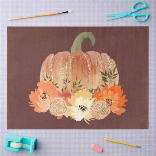 Glitzer Pumpkins Serie Design 6 Seidenpapier (Basteln)