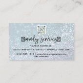 Glitzer QR-Code Logo Online Shop Aqua Water Visitenkarte (Rückseite)