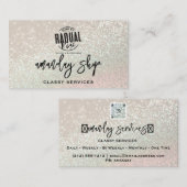 Glitzer QR-Code Logo Online Shop Pastete Visitenkarte (Vorne/Hinten)