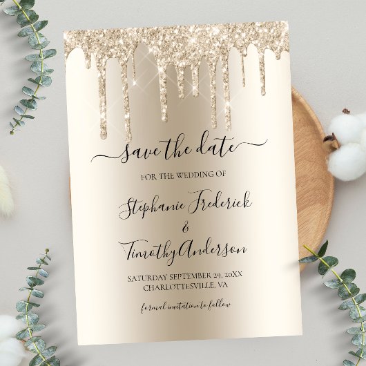 Glitzer QR Code Wedding Save The Date