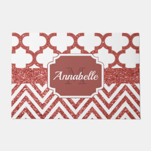 Glitzer Quatrefoil Fußmatte