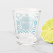 Glitzer Quatrefoil Schnapsglas (Rückseite)