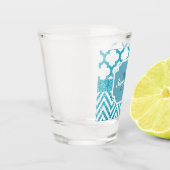 Glitzer Quatrefoil Schnapsglas (Links)