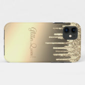 Glitzer Queen Gold Sparkle Bling Glam Case-Mate iPhone Hülle (Rückseite (Horizontal))