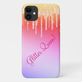 Glitzer Queen Hot Pink Glitzern Bling Glam Case-Mate iPhone Hülle