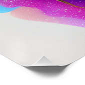 Glitzer Queen Rainbow Niedlich Hair Black Melanin Poster (Ecke)