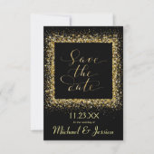 Glitzer-Rahmen - 3x5 Save the Date Einladung (Vorderseite)