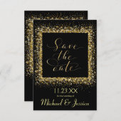 Glitzer-Rahmen - 3x5 Save the Date Einladung (Vorne/Hinten)