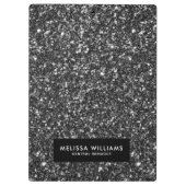 Glitzer-Rahmen für Schwarze Imitate Klemmbrett (Rückseite)