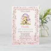 Glitzer-Rahmen für Wasserfarbenpuschräume Einladung (Stehend Vorderseite)