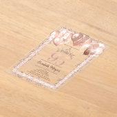 Glitzer Rahmen, Krone, Balloons 95. Geburtstag Acryleinladungen (Ablage )