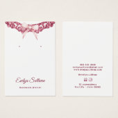 Glitzer Rahmen rosa Ohrring-Karte (Vorne & Hinten)