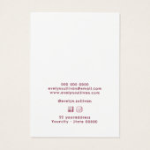 Glitzer Rahmen rosa Ohrring-Karte (Rückseite)