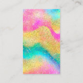 Glitzer Rainbow Alcohol Ink Splash Ohrring Display Visitenkarte (Rückseite)