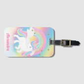 Glitzer Rainbow and Unicoron mit Personalisiertem Gepäckanhänger (Vorderseite (Horizontal))
