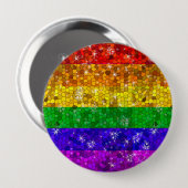 Glitzer Rainbow Flag Ehegewähr Gay Pride Button (Vorne & Hinten)