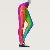 Glitzer Rainbow Flag Ehegewähr Gay Pride Leggings (Rechts)