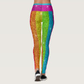 Glitzer Rainbow Flag Ehegewähr Gay Pride Leggings (Rückseite)