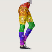 Glitzer Rainbow Flag Ehegewähr Gay Pride Leggings (Rechts)