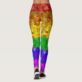Glitzer Rainbow Flag Ehegewähr Gay Pride Leggings (Rückseite)