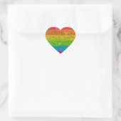 Glitzer Rainbow Gay Pride LGBTQ Menschenrechte Herz-Aufkleber (Tasche)