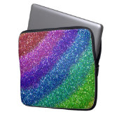 Glitzer Rainbow Laptopschutzhülle (Vorderseite Links)