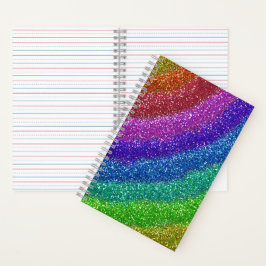 Glitzer Rainbow Notizblock