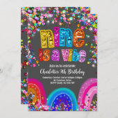 Glitzer Rainbow Sequin 9 ist eine Vibe-Einladung Einladung (Vorne/Hinten)