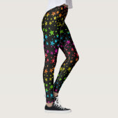 Glitzer Rainbow Star Muster Gay Pride Chic Black Leggings (Rechts)