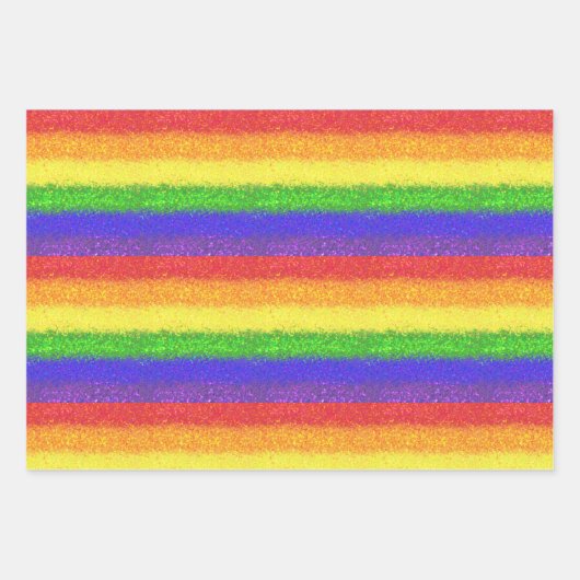 Glitzer-Rainbow-Wrapper Geschenkpapier Set (Vorderseite 3)