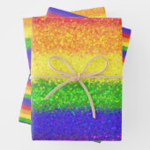 Glitzer-Rainbow-Wrapper Geschenkpapier Set (Beispiel)