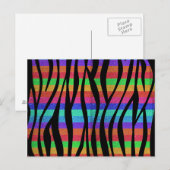Glitzer Rainbow zebra streifen Postkarte (Vorne/Hinten)