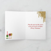 Glitzer Red and Gold Champagne Weihnachten (Innenseite)